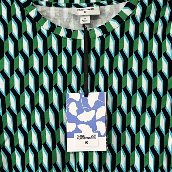 2PC SET Diane Von Furstenberg DVF for Target Arrow Geo Green Mini Skort & Top - Picture 5 of 16